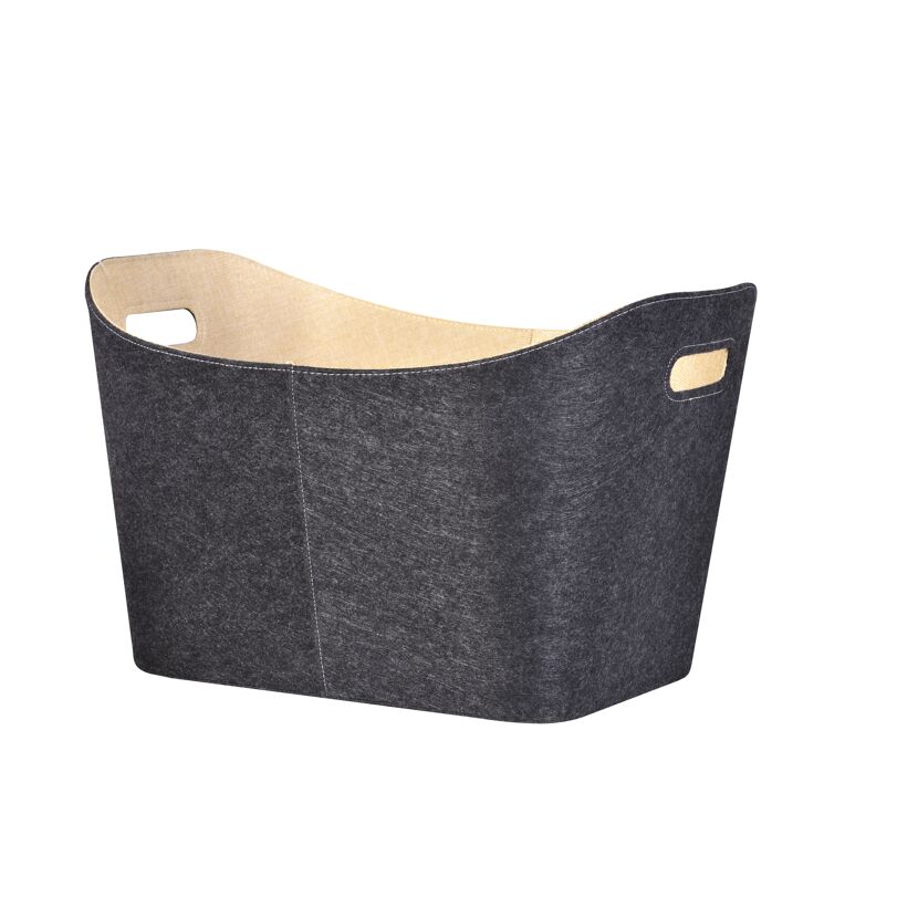 Filzkorb anthrazit/beige 56 x 37 x 42 cm