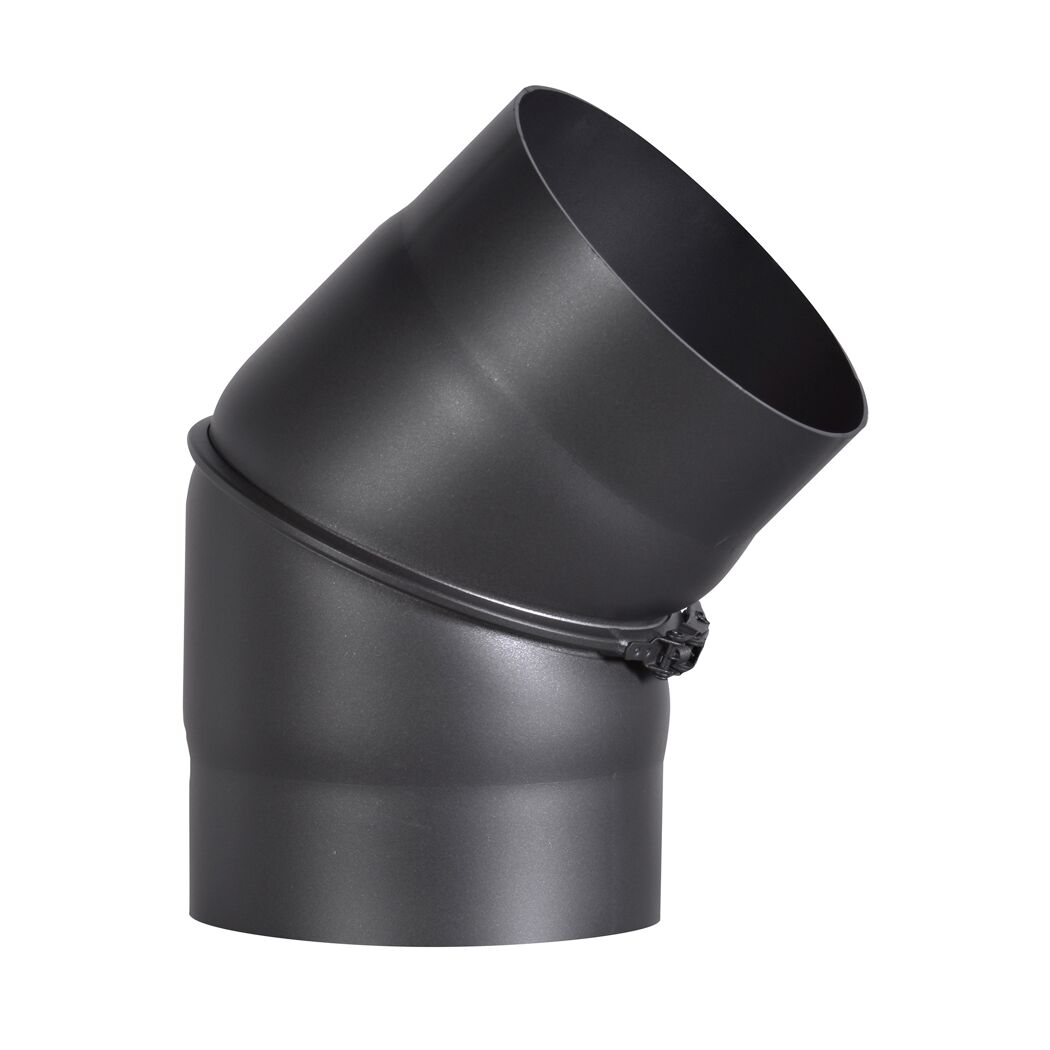 Rauchrohrbogen schwarz Ø 150 mm
