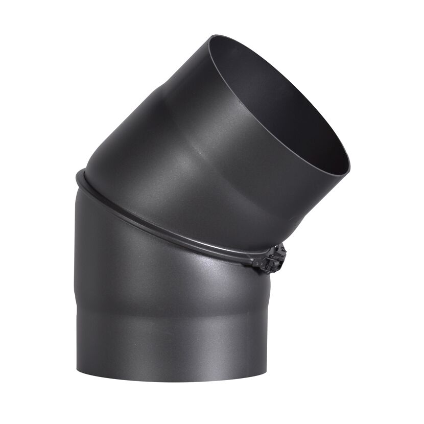 Rauchrohrbogen schwarz Ø 150 mm
