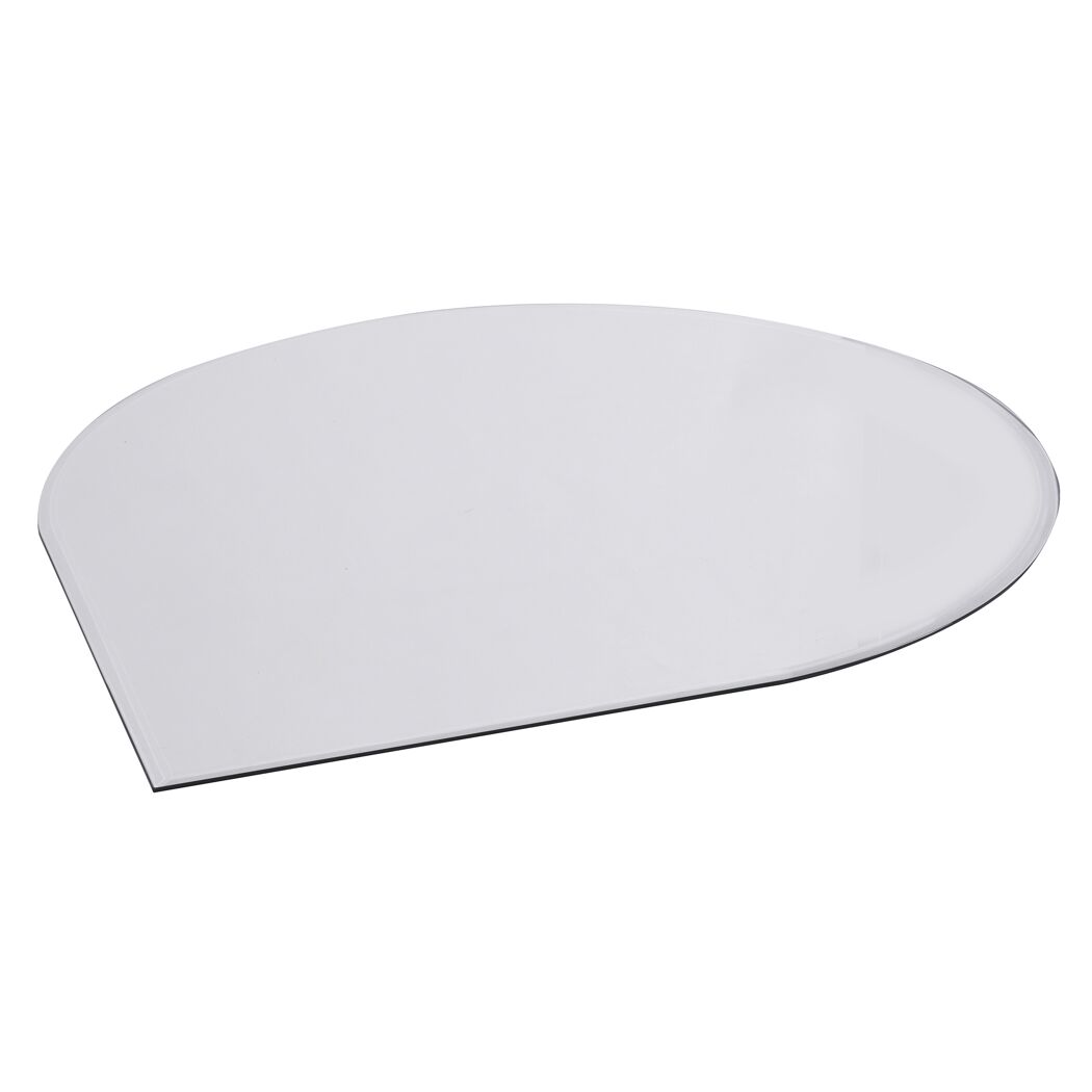 Bodenplatte Tropfenform 110 x 110 x 0,8 cm ESG transparent