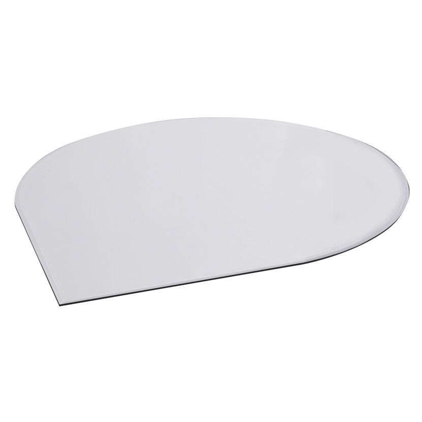 Bodenplatte Tropfenform 110 x 110 x 0,8 cm ESG transparent