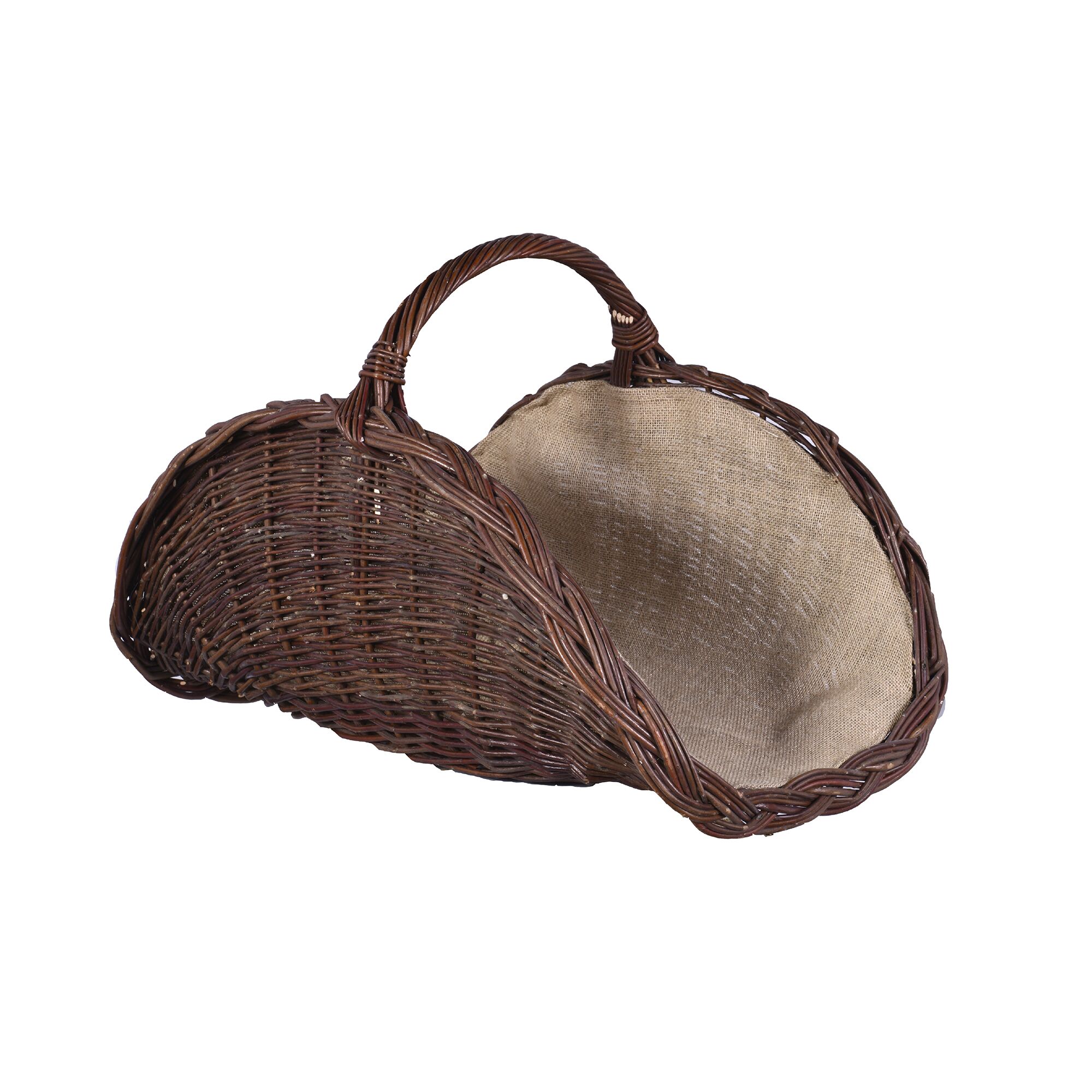 Weidenkorb mit Jute ausgelegt