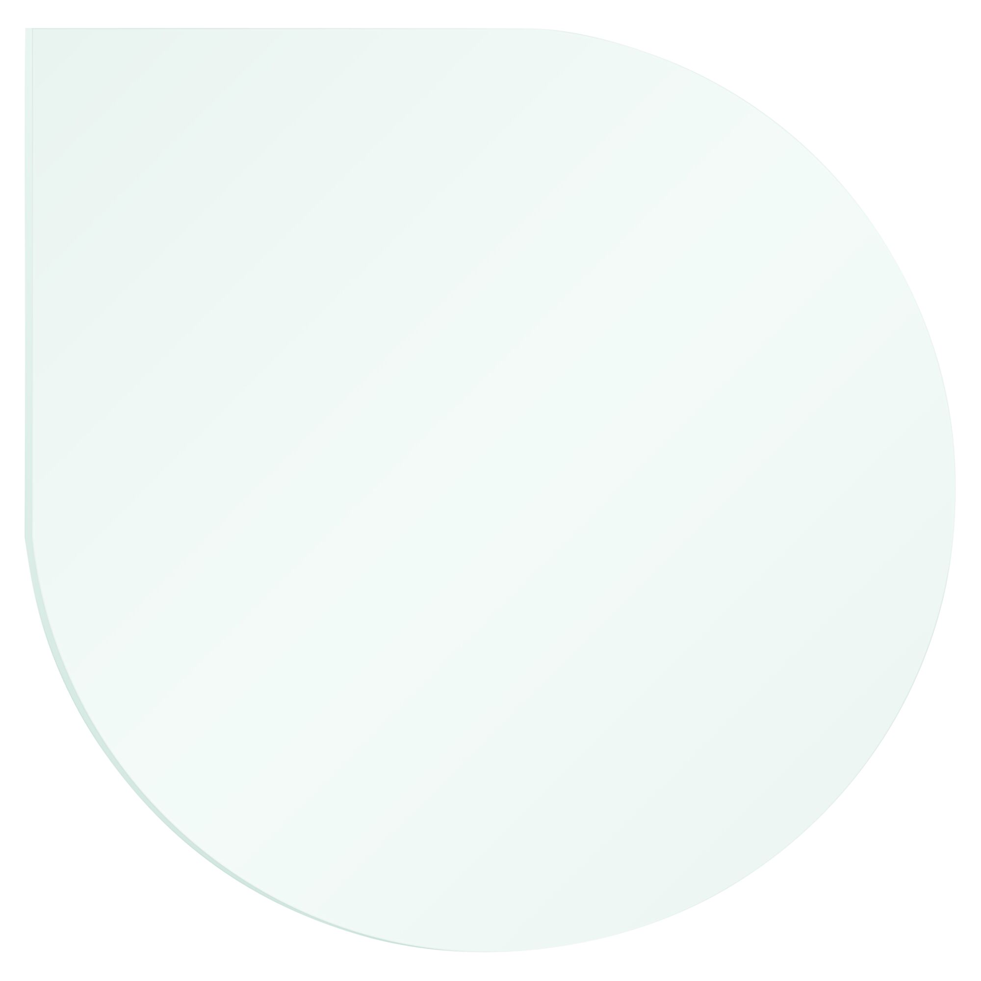 Tropfenförmige Glasplatte