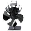 Schwarzer Kaminofenventilator