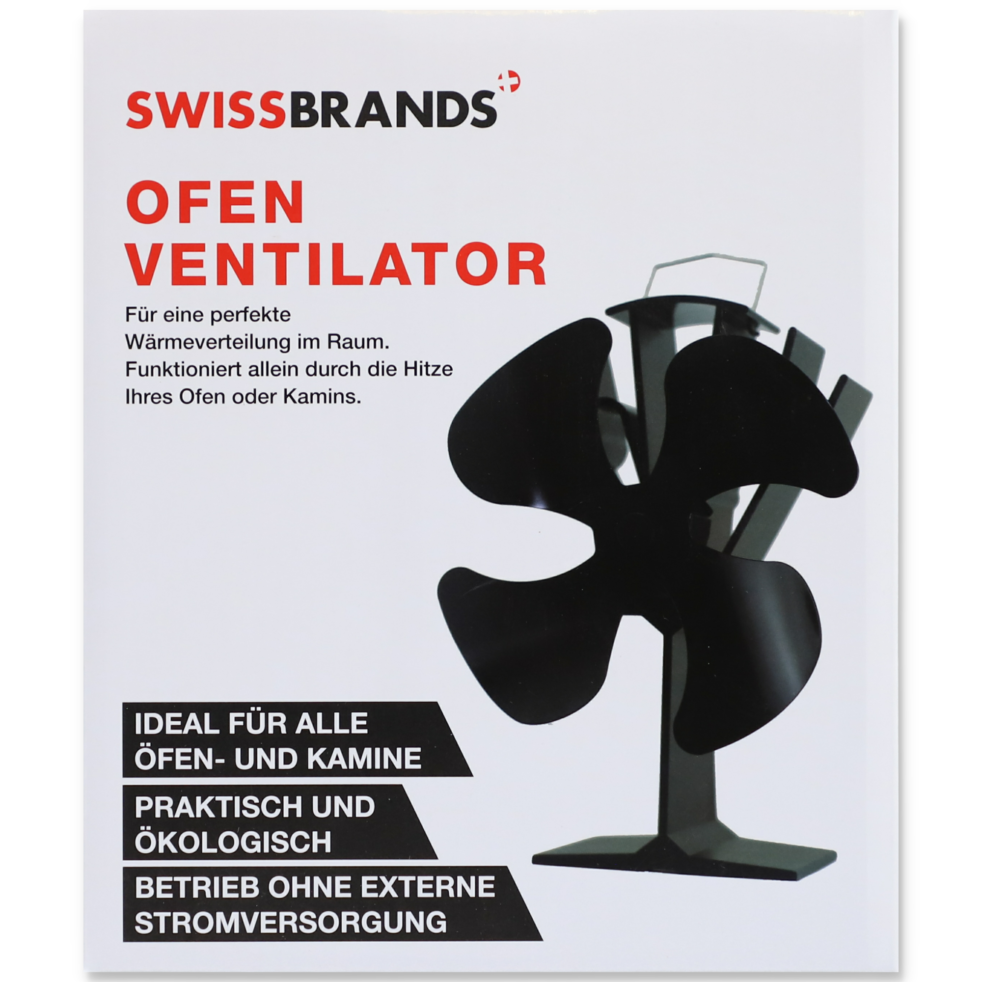 Ofen-Ventilator schwarz 20,5 x 19,3 x 12 cm + product picture