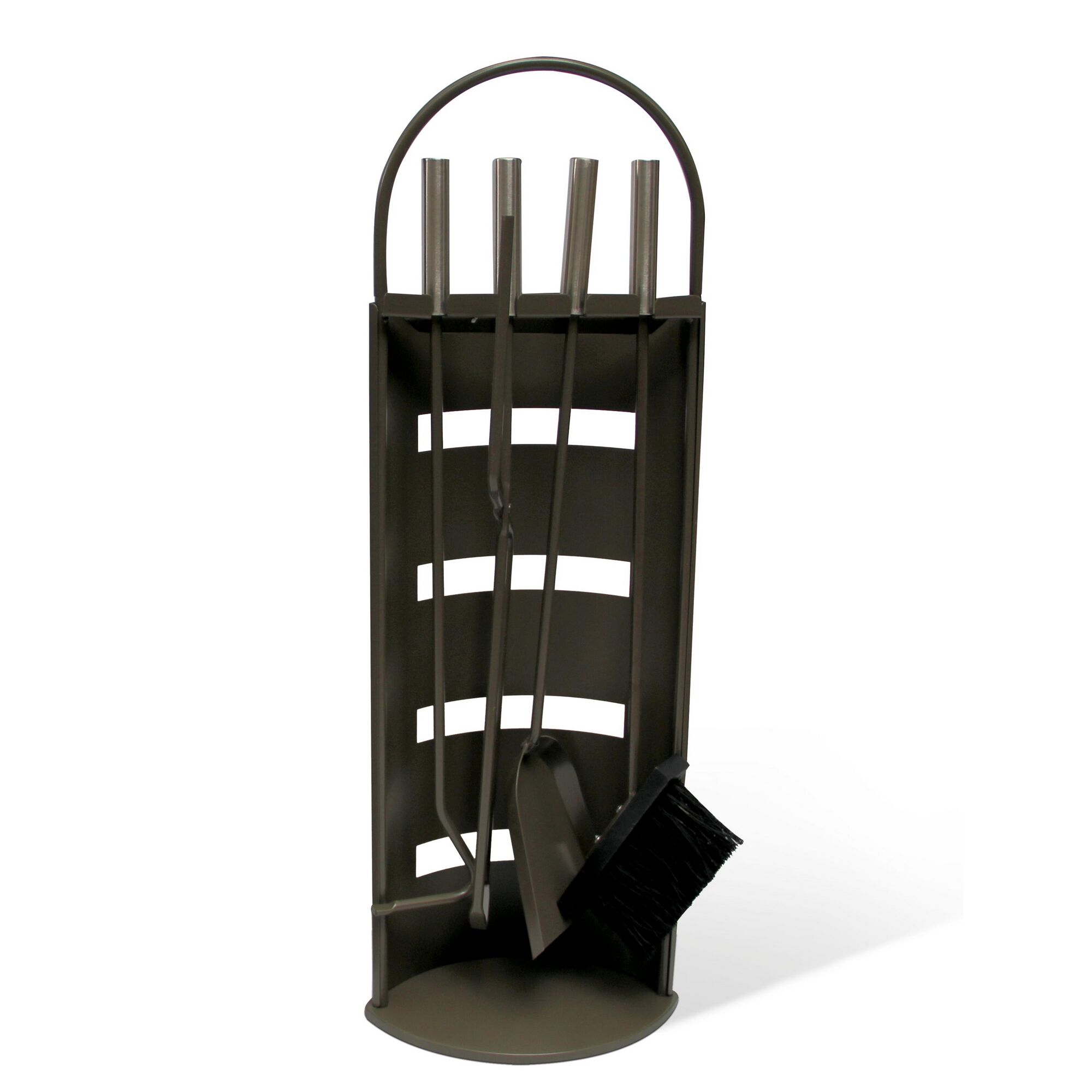 Kaminbesteck, 4-teilig, grau