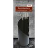 Schwarzes Kaminbesteck, 4-teilig, mit Ständer.