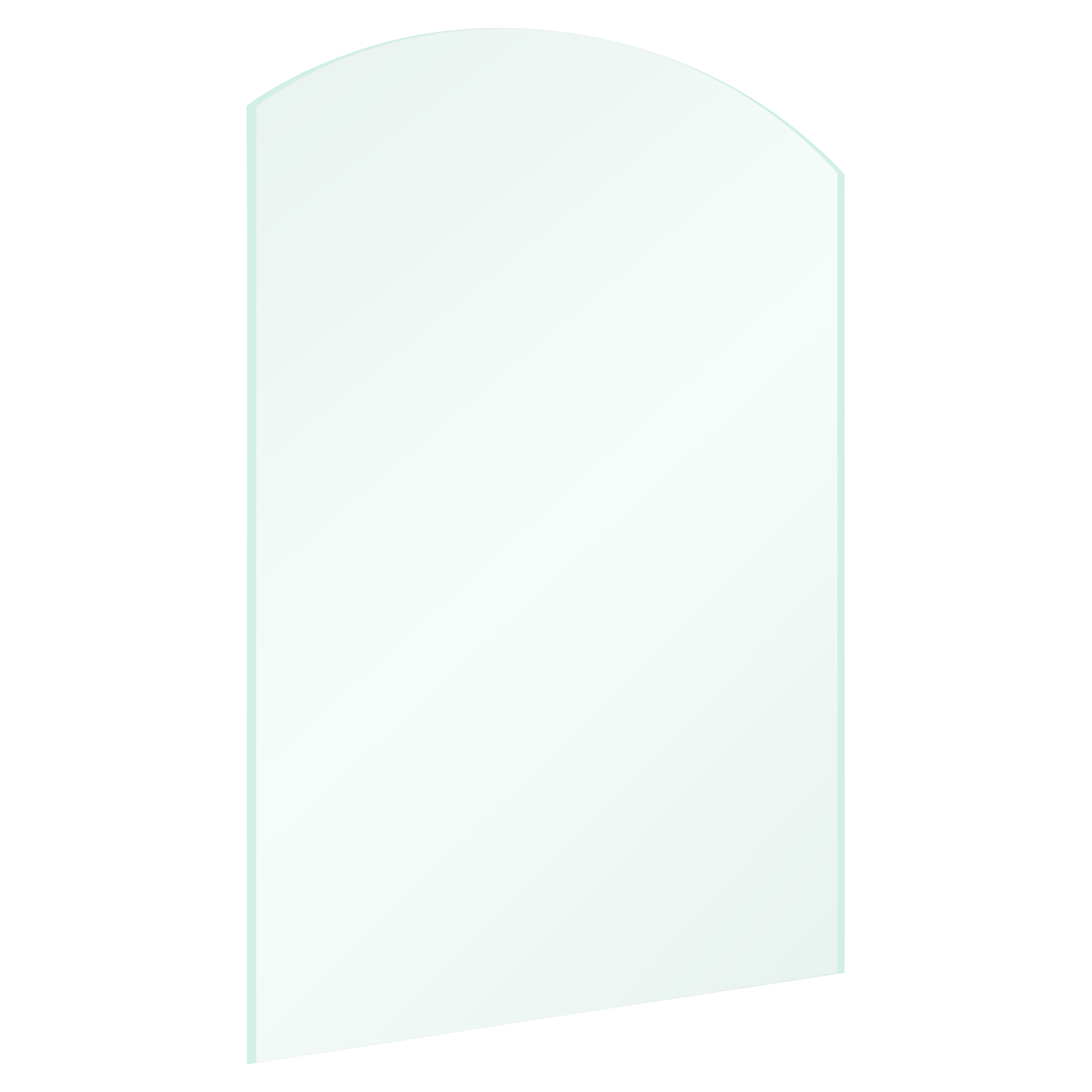 Bodenplatte Bogenform 100 x 120 x 0,8 cm ESG transparent + product picture
