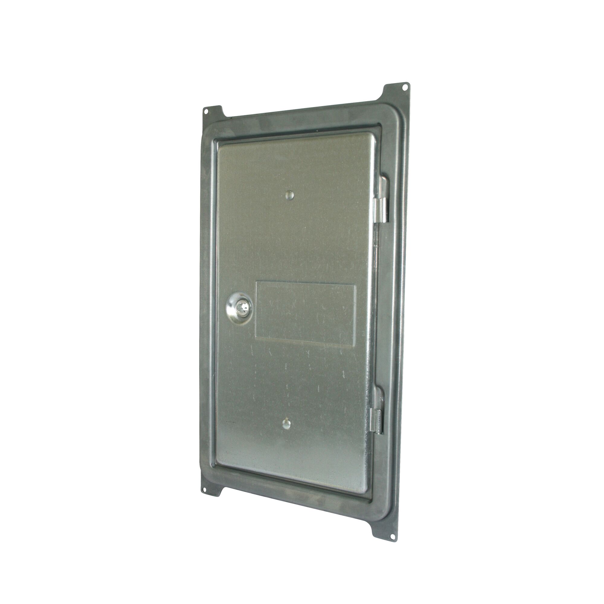 Metallene Kamintür mit kleinem Sichtfenster