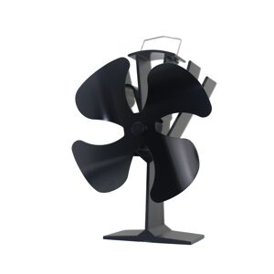 Kaminofen-Ventilator schwarz 20 x 15,5 cm