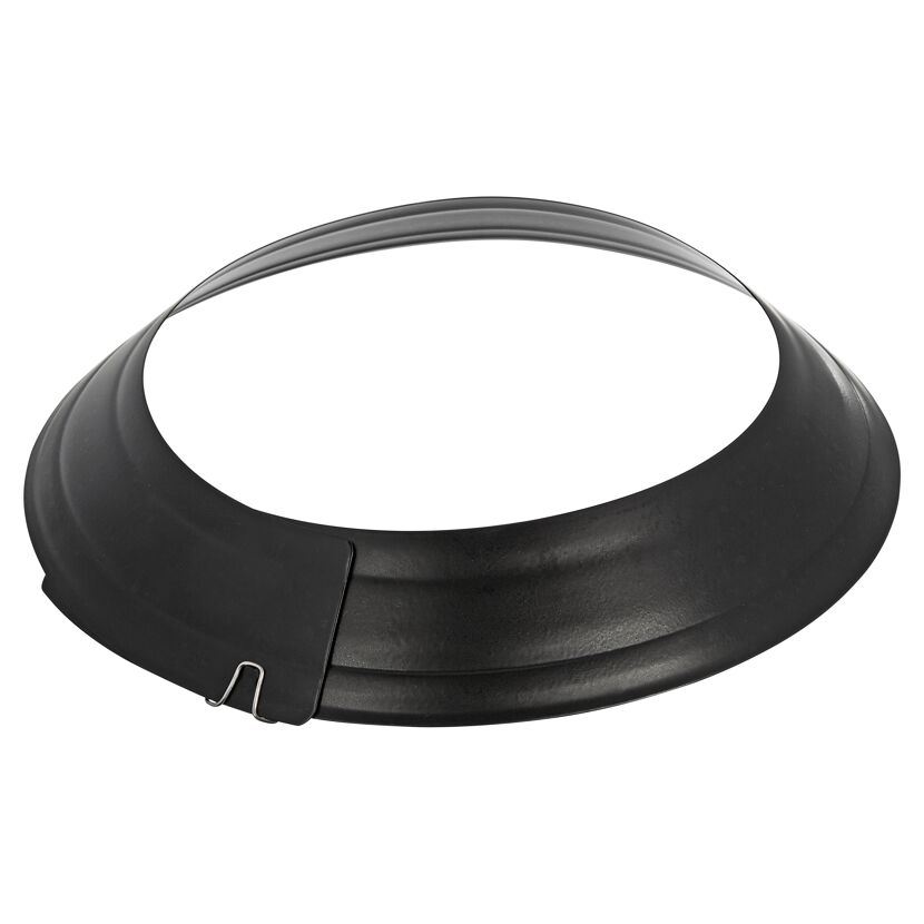 Schwarze Ofenrohrrosette