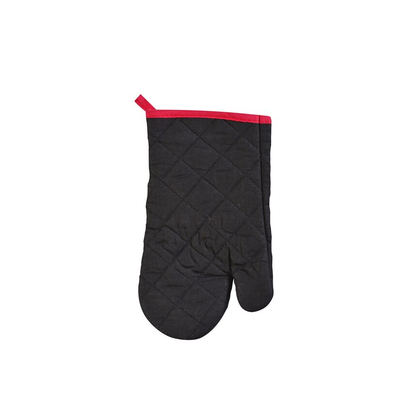 Schwarzer Thermohandschuh mit roter Kante