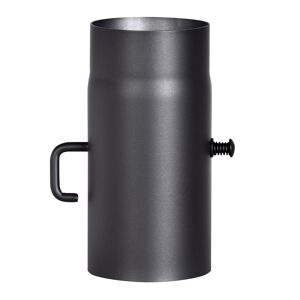 Rauchrohr aus Stahl mit Regulierklappe ø 120 x 2 mm schwarz