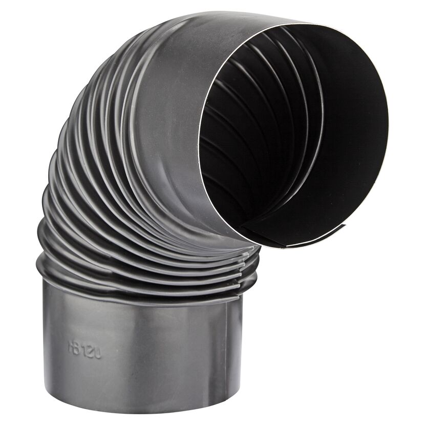 Geriffelter Rohrbogen 90 Grad, 120 mm
