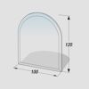 Glas-Bodenplatte halbrund 120 x 100 cm