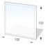 Quadratische Glas-Bodenplatte 100 x 100 cm