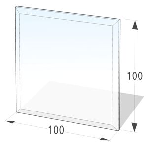 Funkenschutzplatte quadratisch 100 x 100 x 0,8 cm ESG transparent