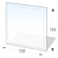 Verkleinertes Bild von Funkenschutzplatte quadratisch 100 x 100 x 0,8 cm ESG transparent