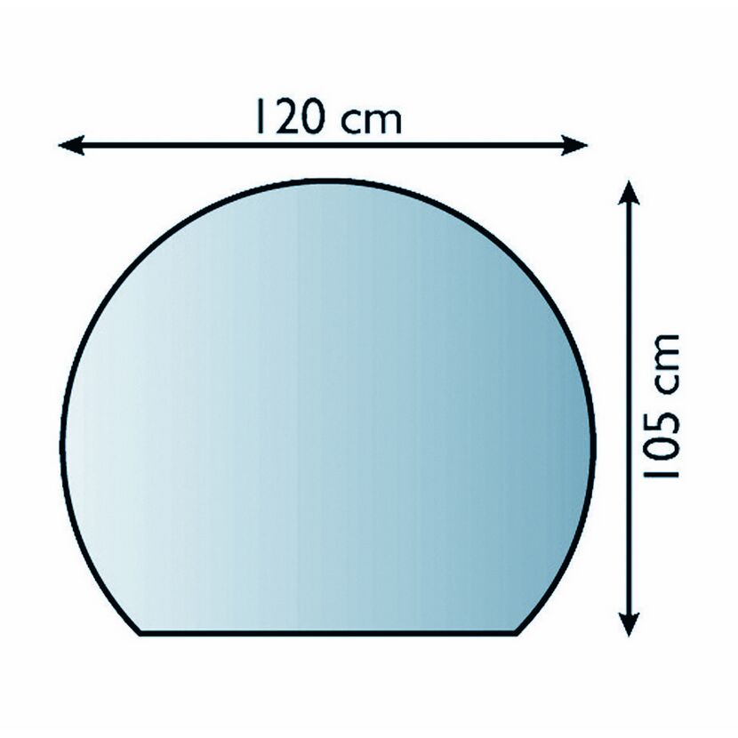 Glas-Bodenplatte mit den Maßen 120 x 105 cm