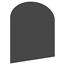 Verkleinertes Bild von Funkenschutzplatte D-Form 100 x 120 x 0,15 cm Stahlblech anthrazitfarben