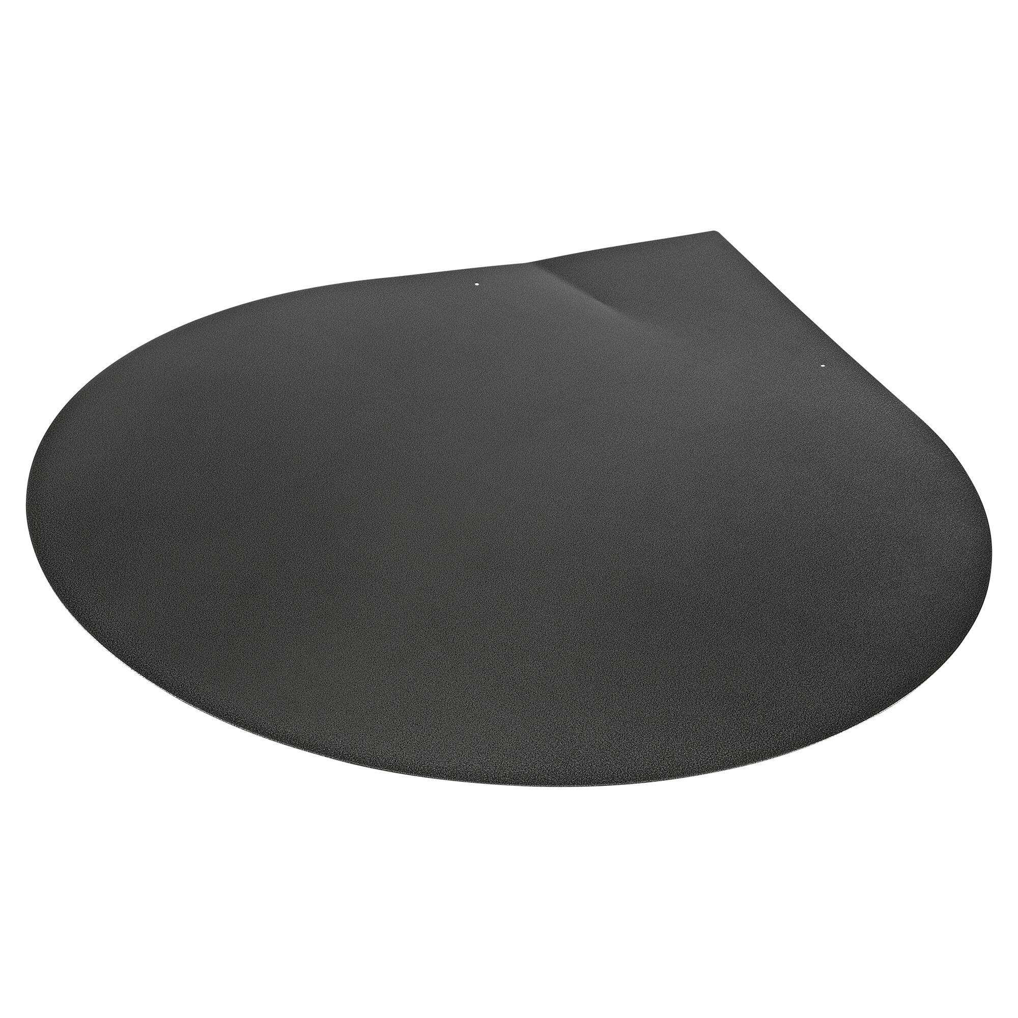 Tropfenförmige schwarze Bodenplatte aus Stahlblech