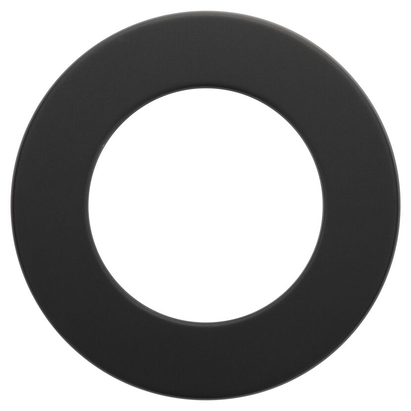Schwarze Abdeckrosette für Rauchrohre