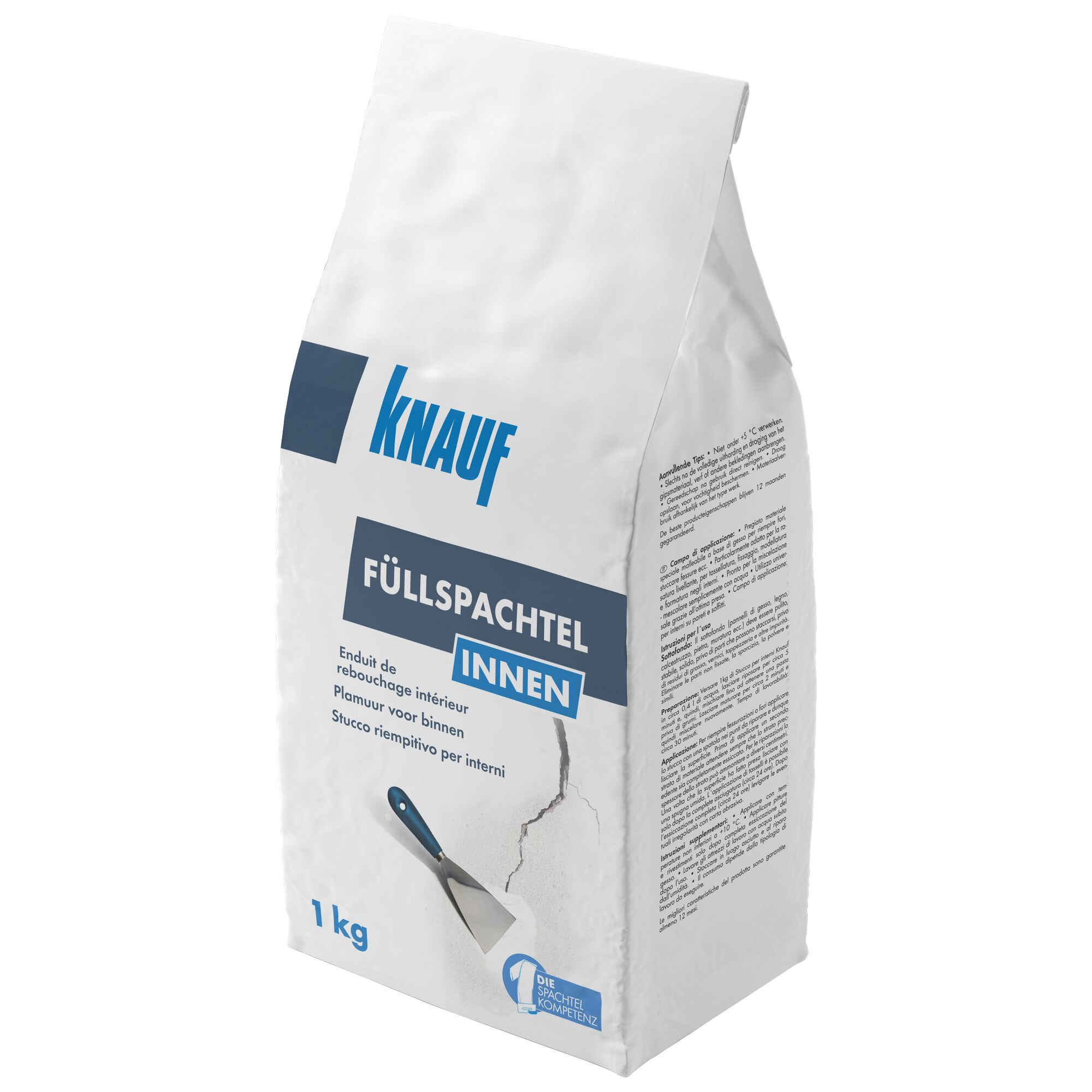 Knauf Füllspachtel Innen, 1 kg Beutel, Spachtel