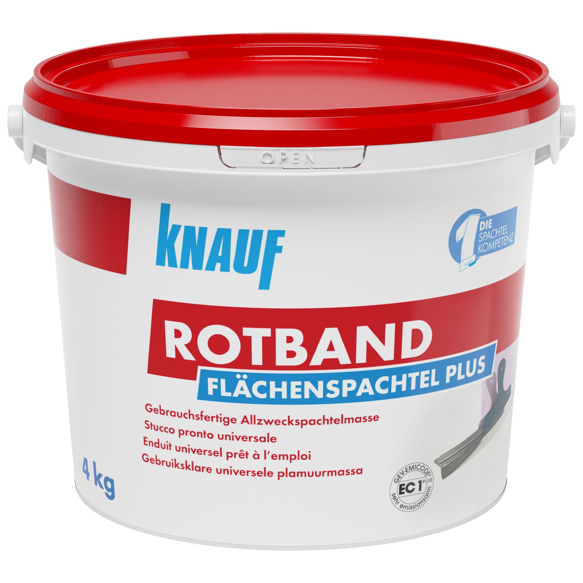 4 kg Knauf Rotband Flächenspachtel Plus Eimer