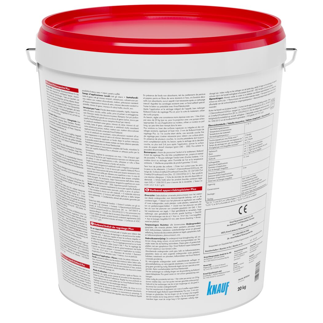 20 kg Eimer Rotband Flächenspachtel Plus