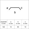 Flachprofil HG10 mit den Maßen 100 x 10 x 80 x 10 mm