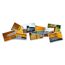 Details eines Gartenhauses aus Holz mit Regenrinne.