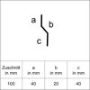 HG16 Anschlussprofil mit Maßen