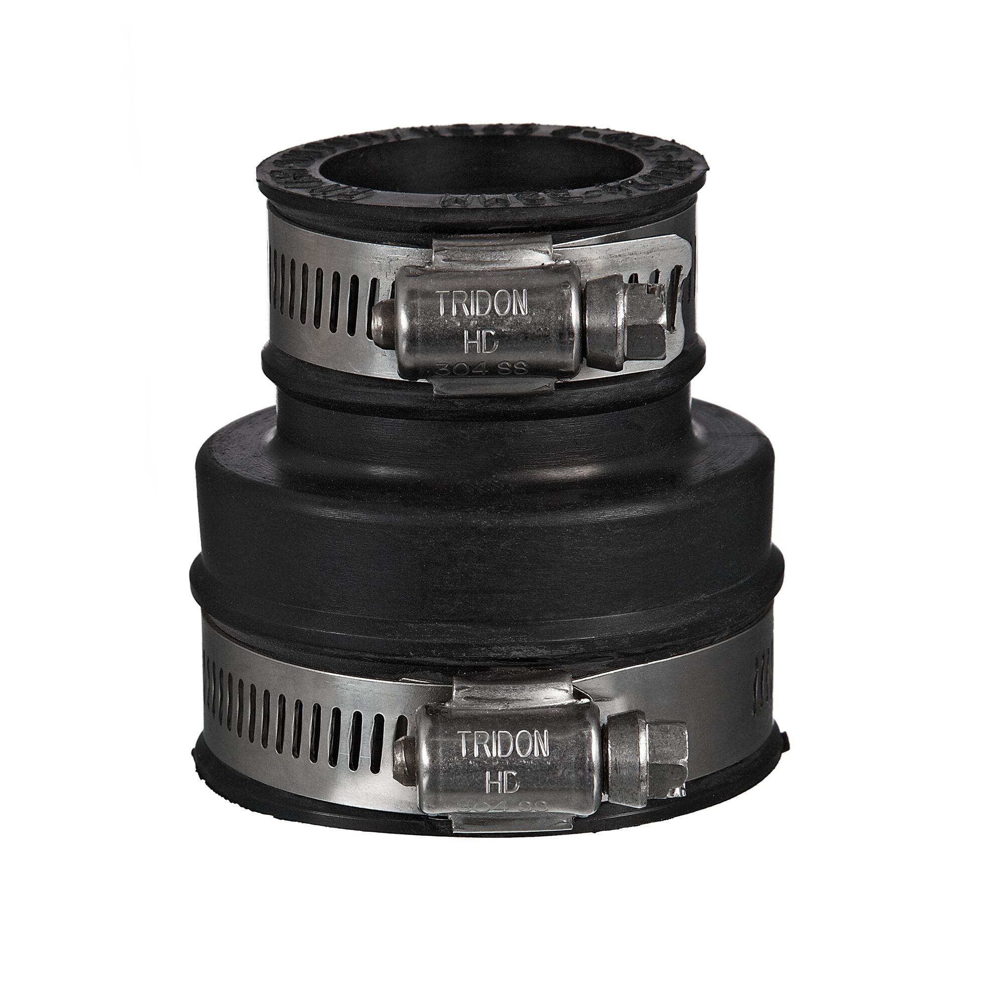 Zwei schwarze Tridon HD Rohrverbinder