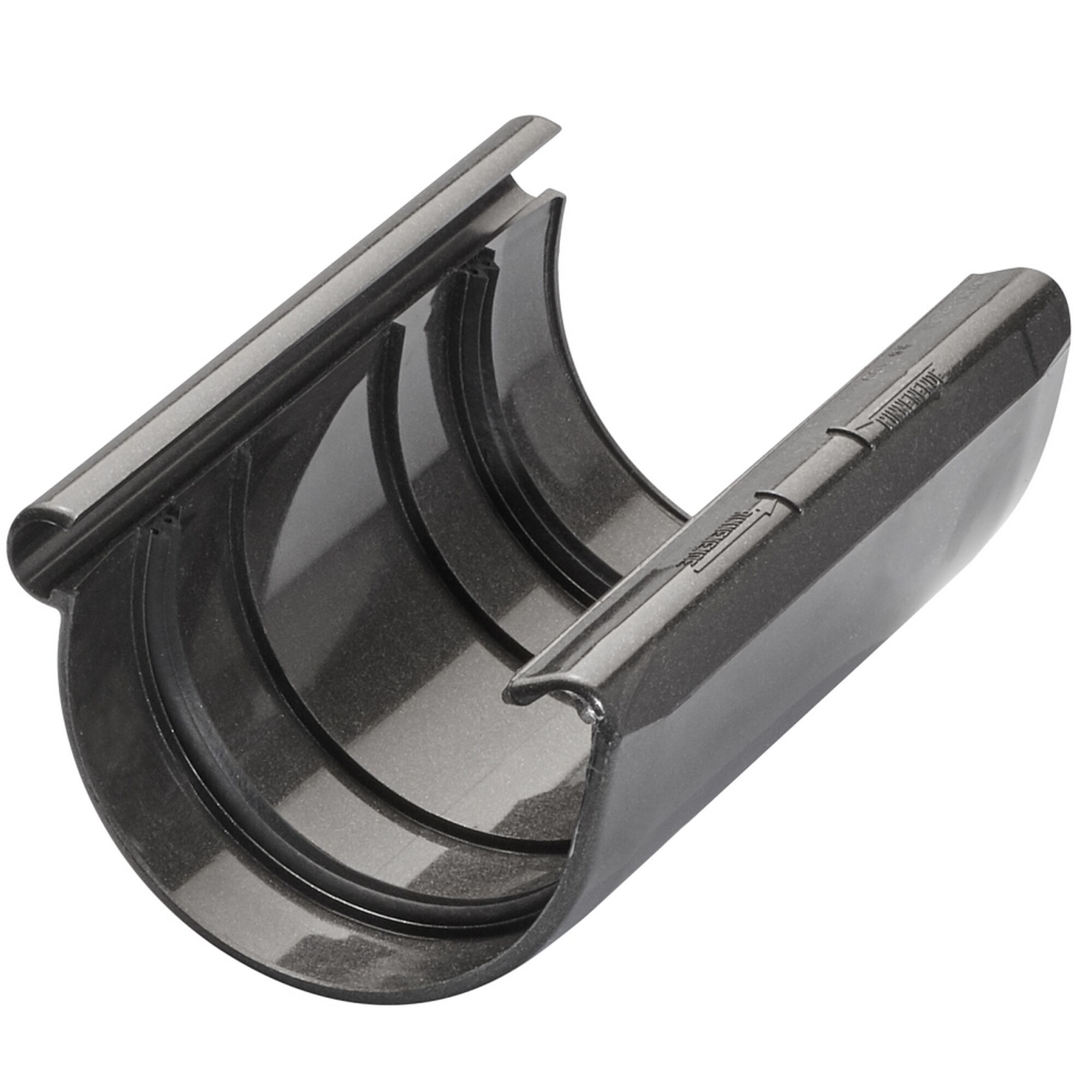 Anthrazitfarbene Rinnenschale