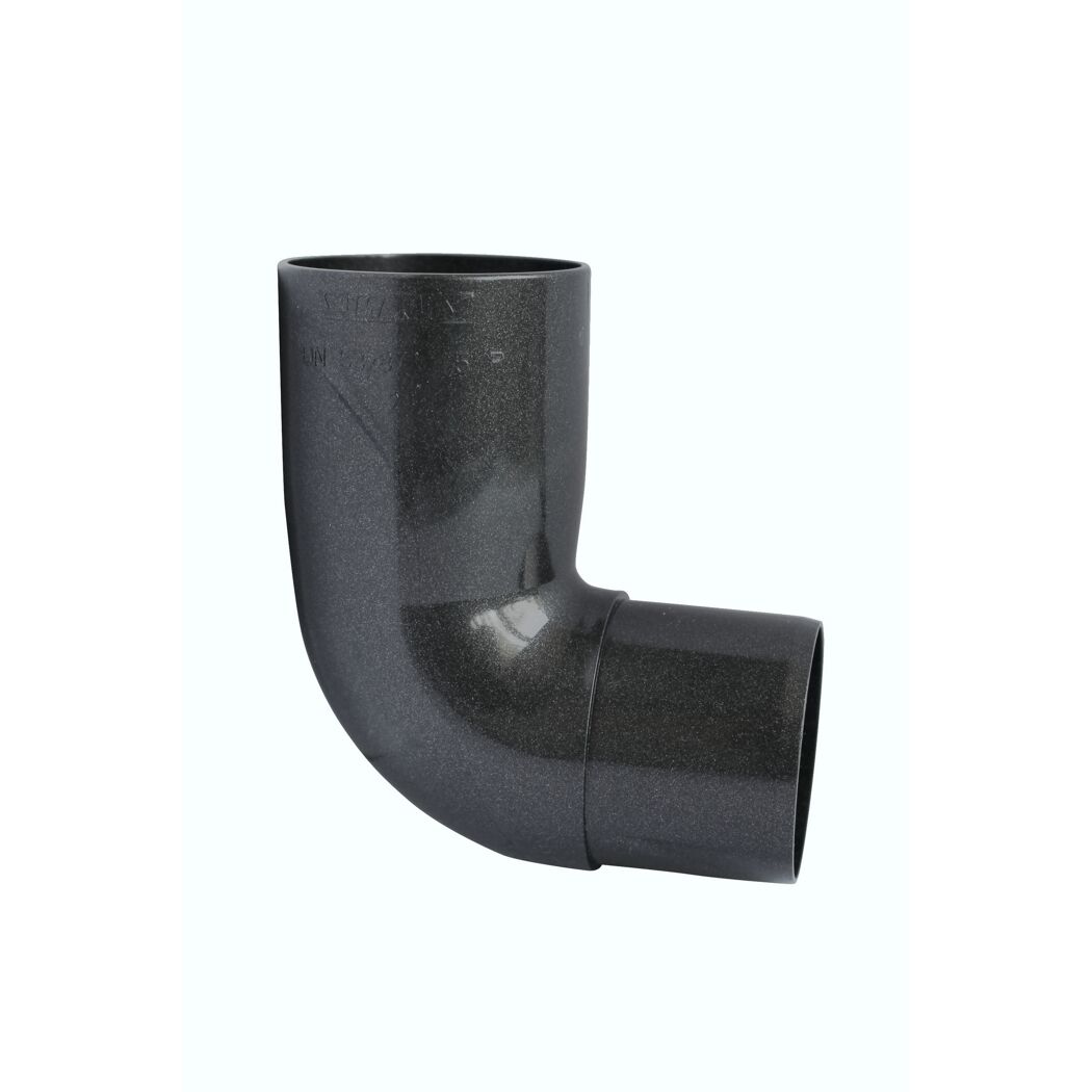 Anthrazitfarbener Bogen DN 75, 87°