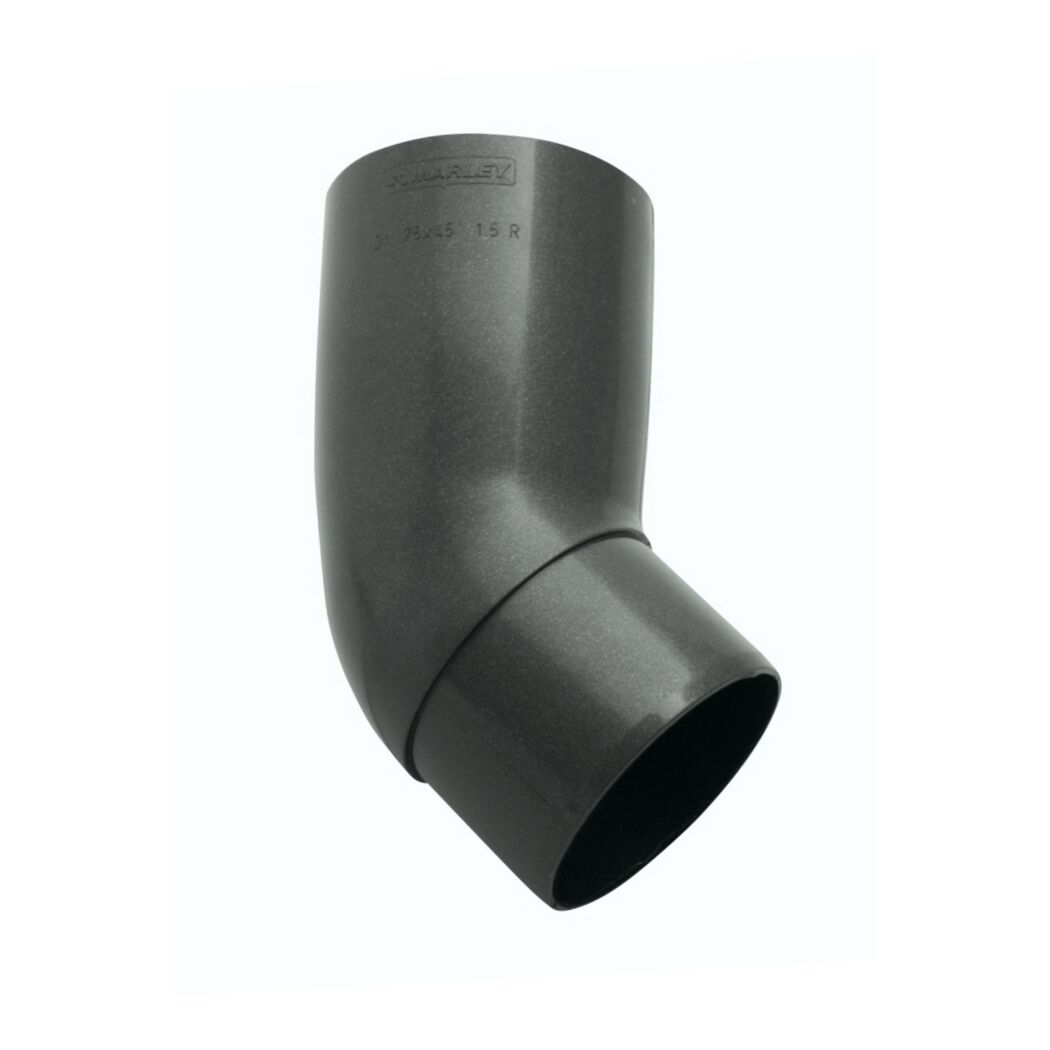 Marley Bogen DN 75x45 1,5R, 45°, anthrazit metallic