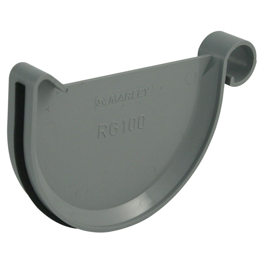 Rinnenendstück grau RG 125