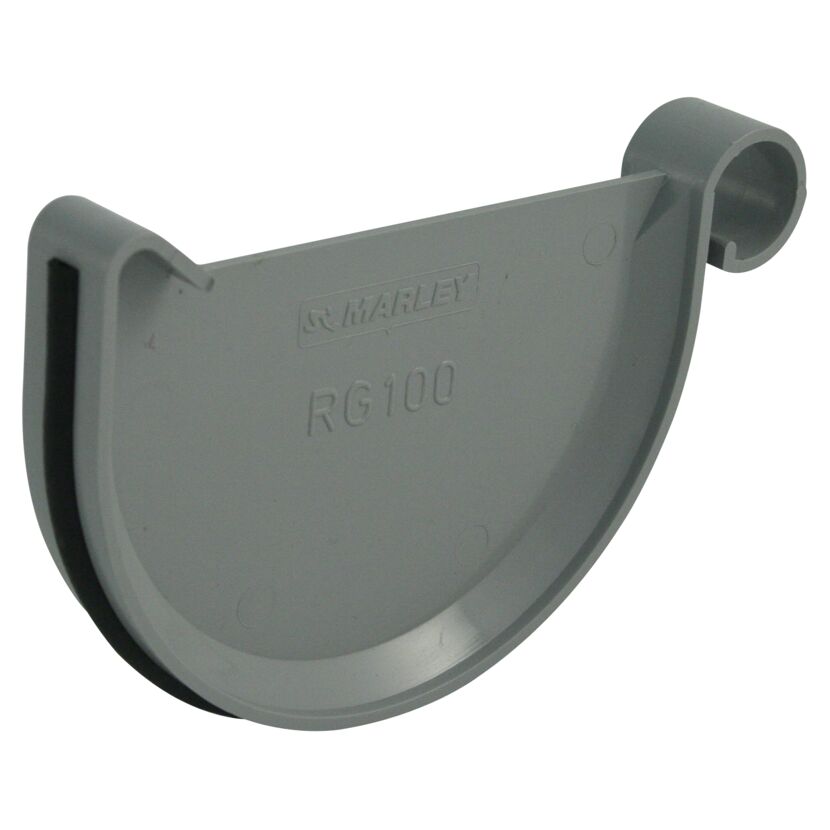 Rinnenendstück grau RG 125