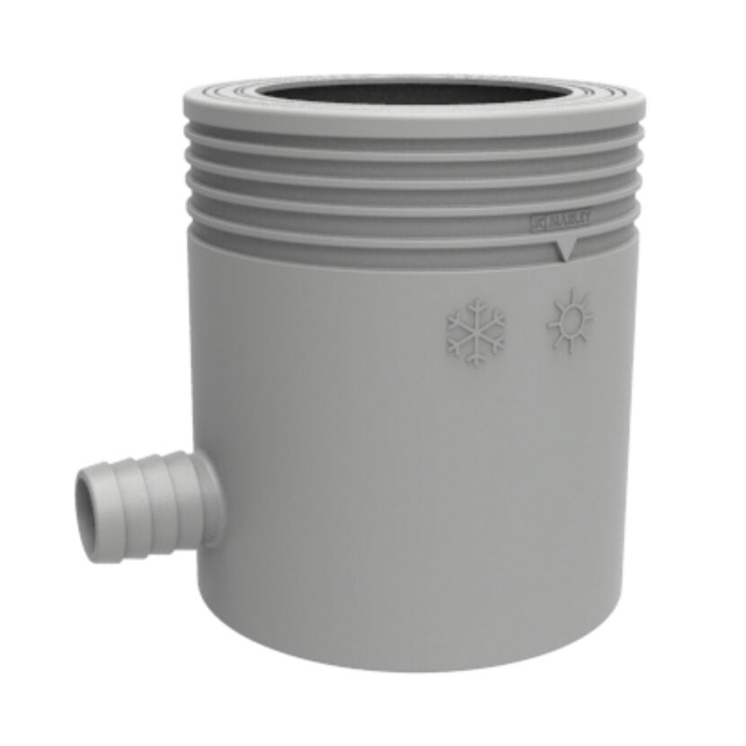 Grauer Regensammler DN53-75 Überlaufstopp