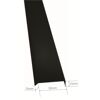 Schwarze Kappleiste mit den Maßen 15 x 50 x 10 mm