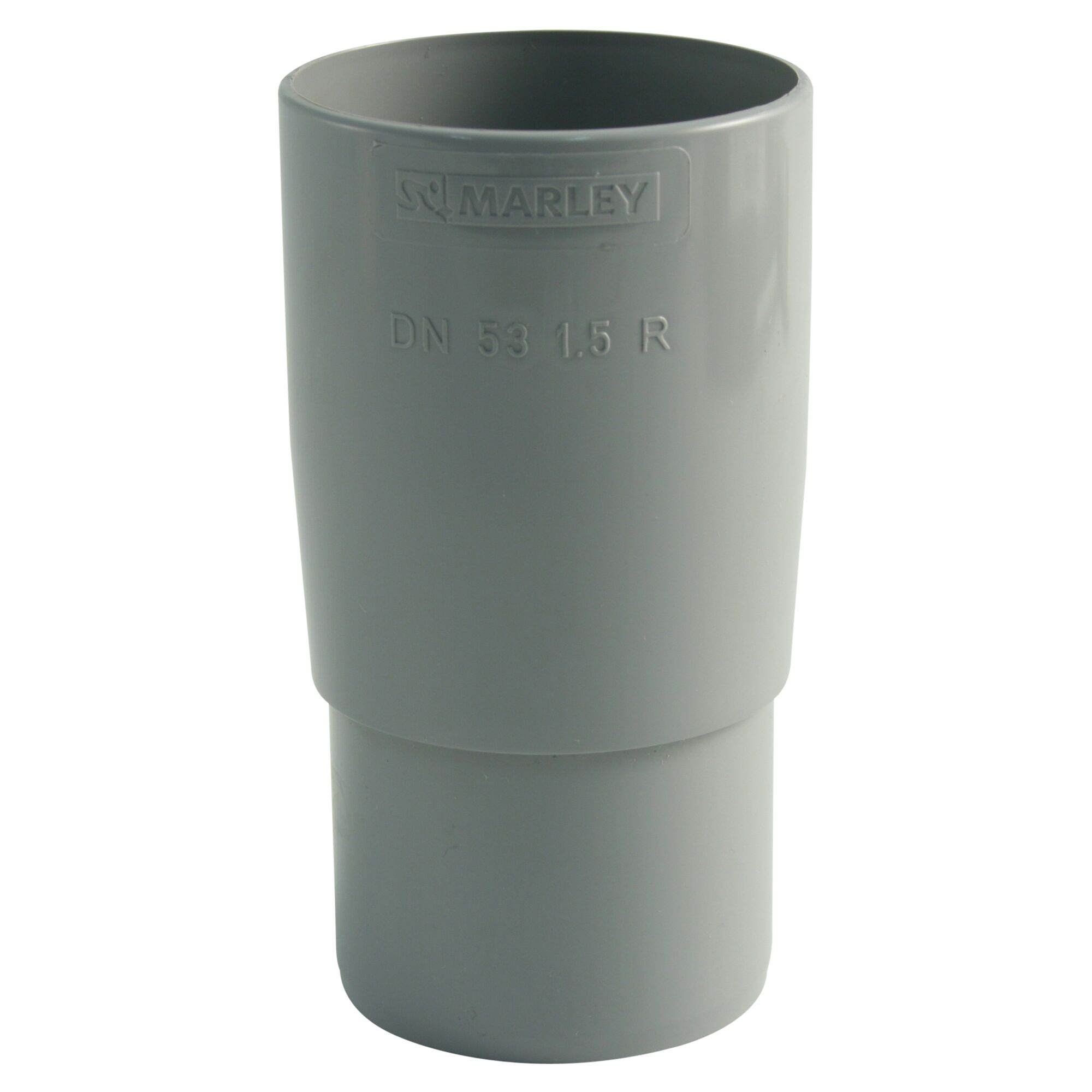 Graue Marley Rohrmuffe DN 53 1,5 R