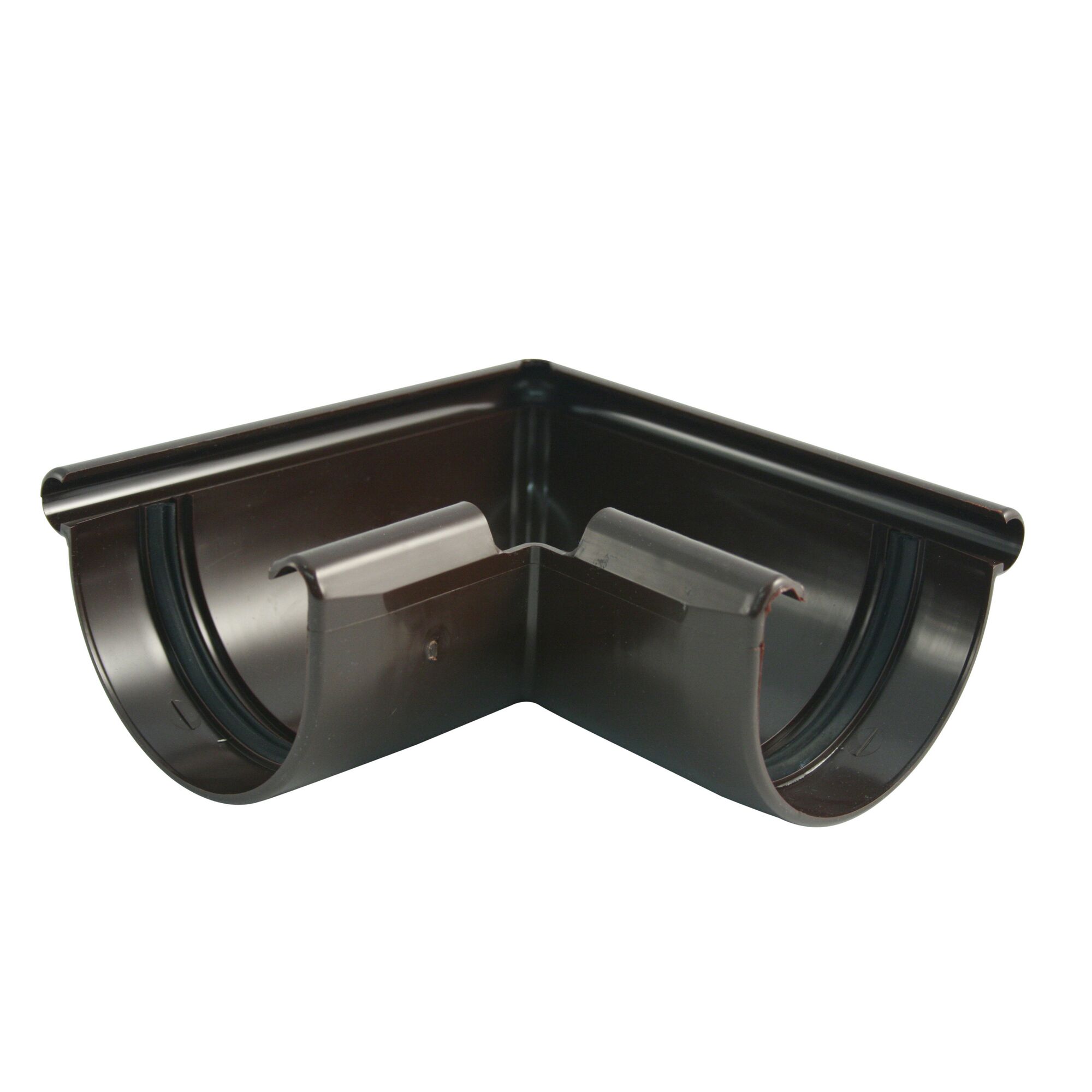 Braune Regenrinnen-Aussenecke 90°