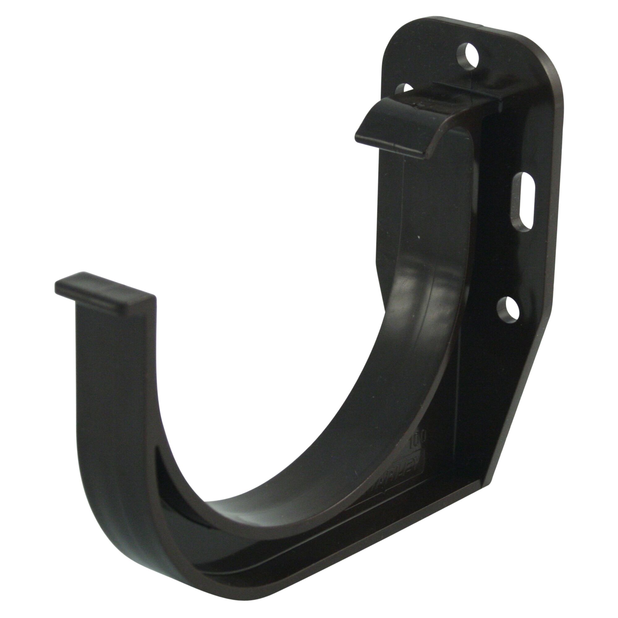 Brauner Rinnenhalter aus Kunststoff