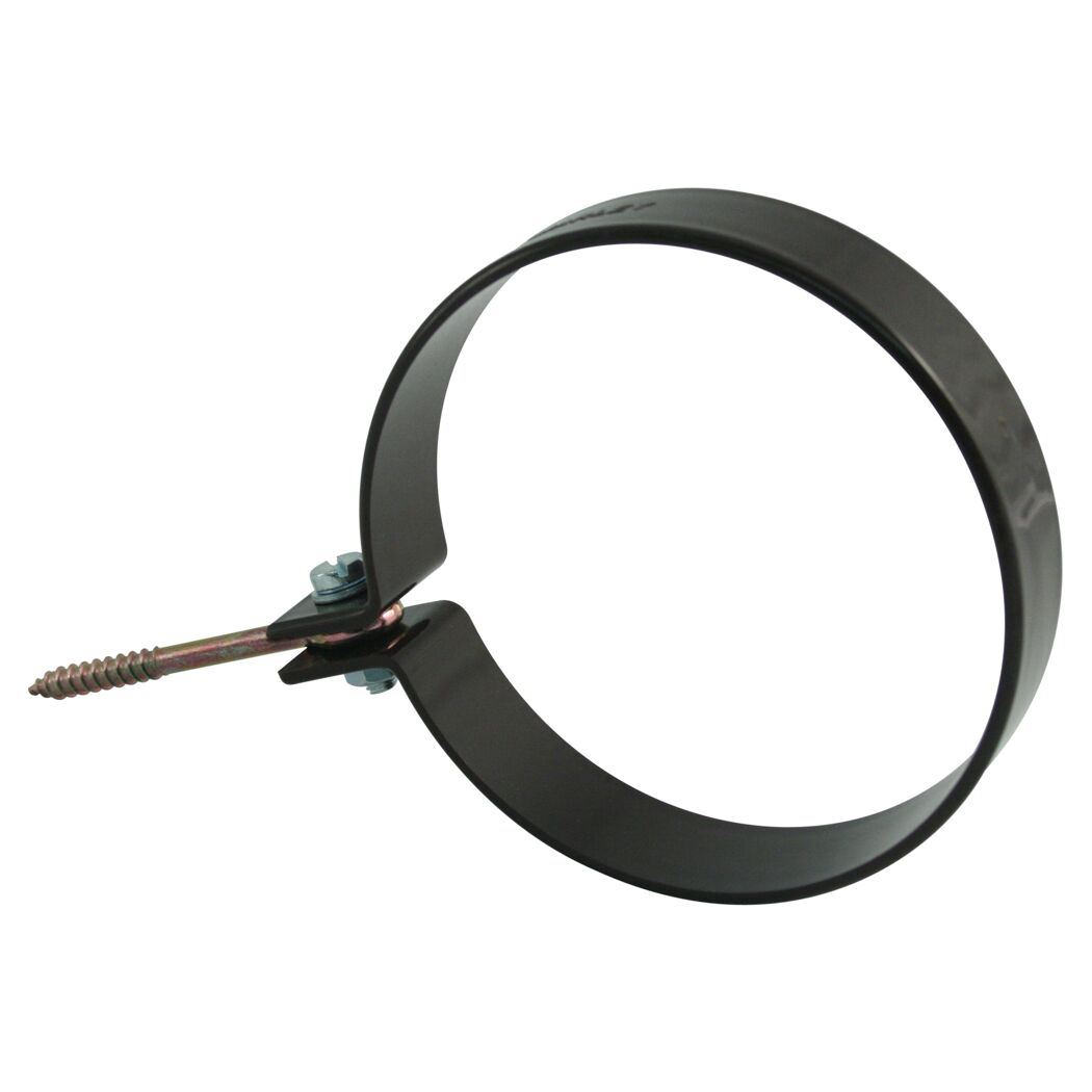 Braune Rohrschelle mit Ringschraube
