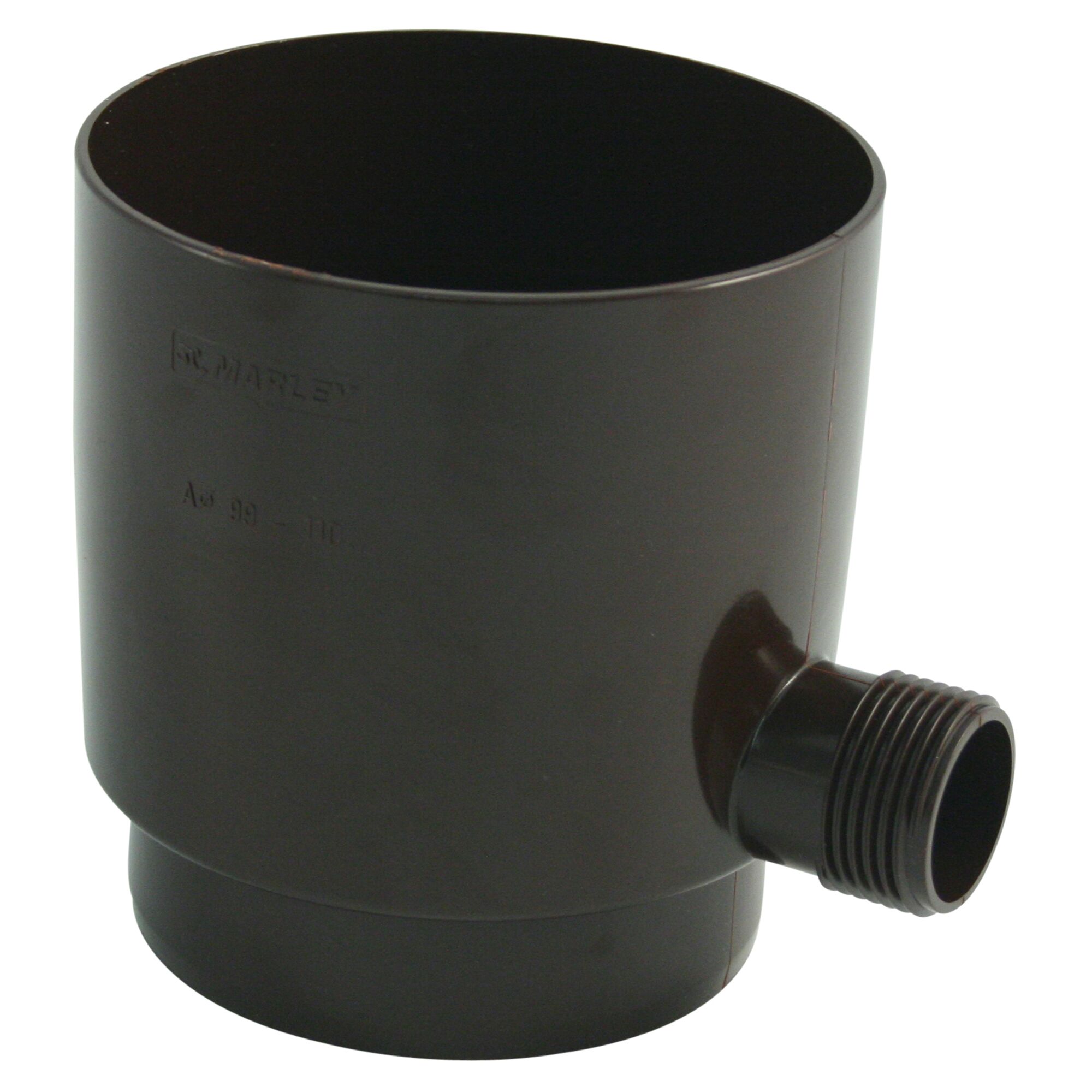 Brauner Regensammler mit seitlichem Anschluss