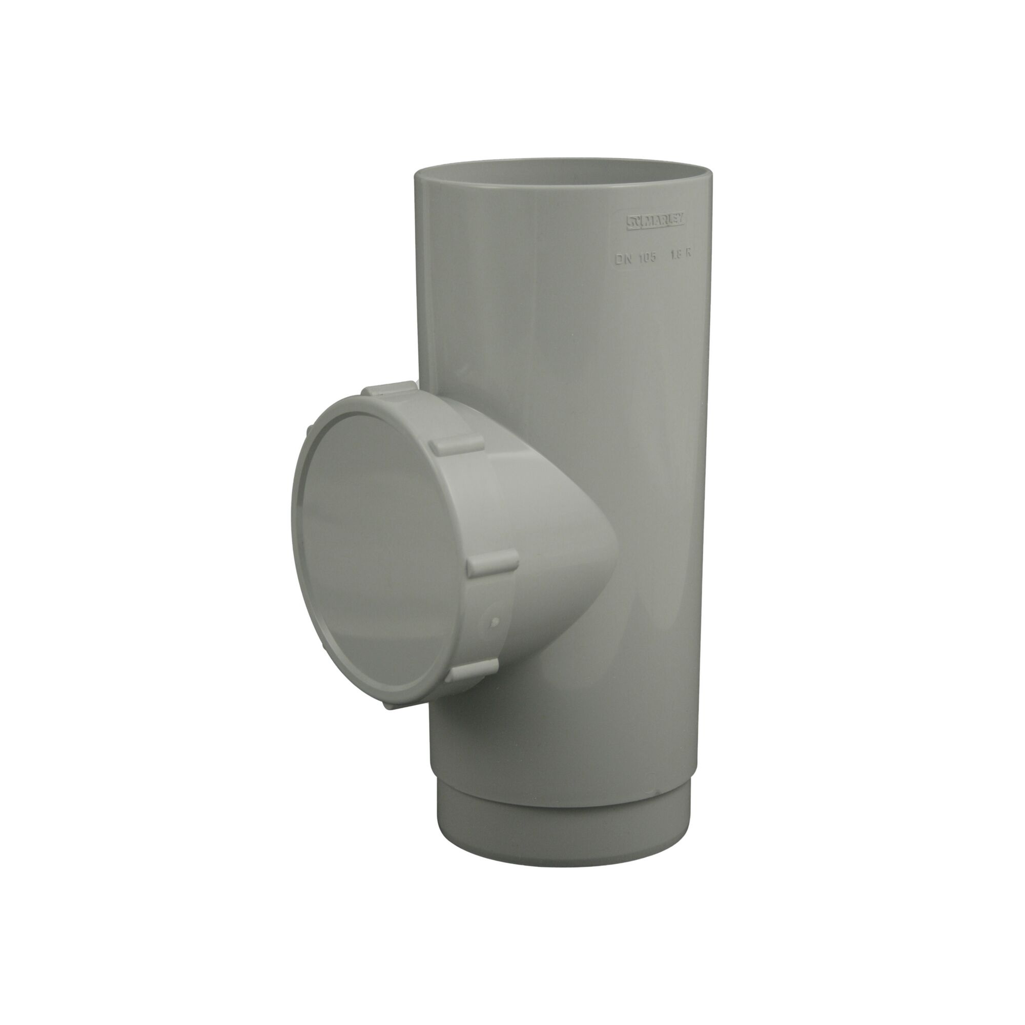 Graues HT-Rohr mit Reinigungsöffnung