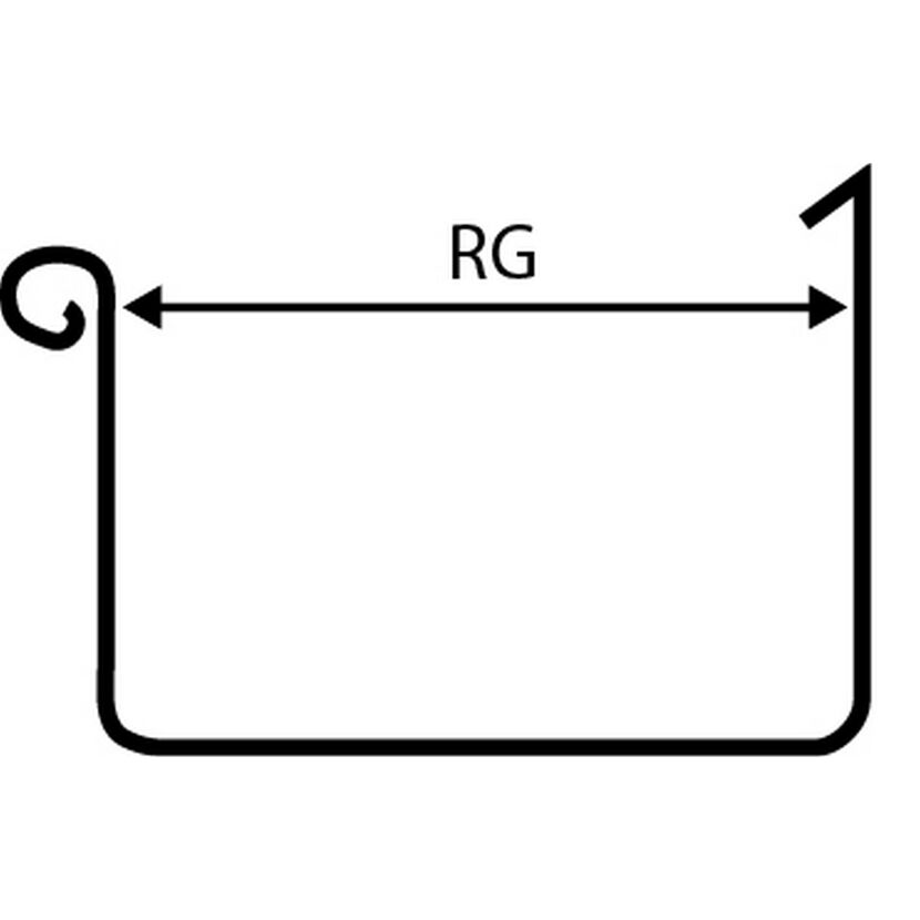 Abmessung RG der Kastenrinne