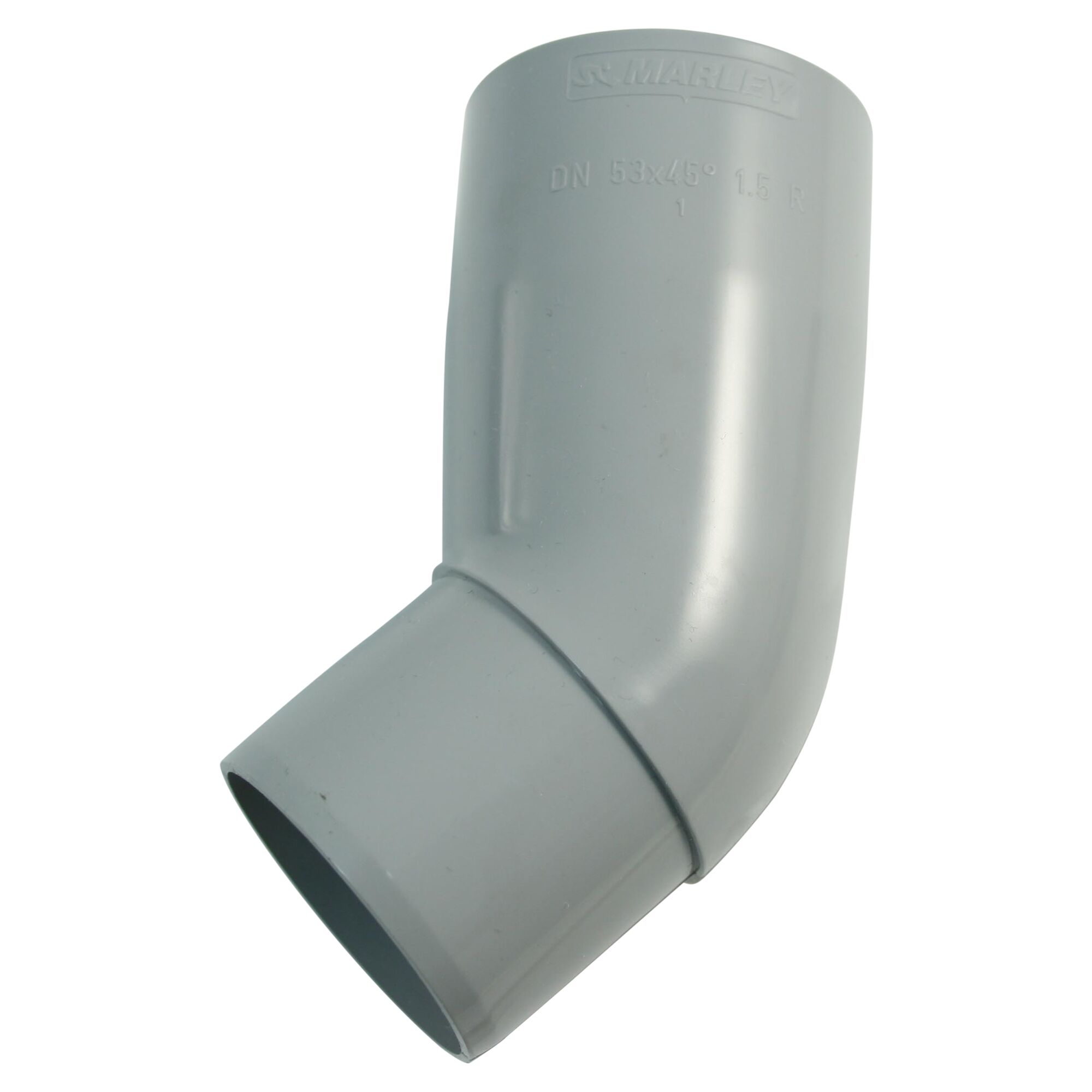 Grauer Fallrohrbogen 45° DN53 von Marley