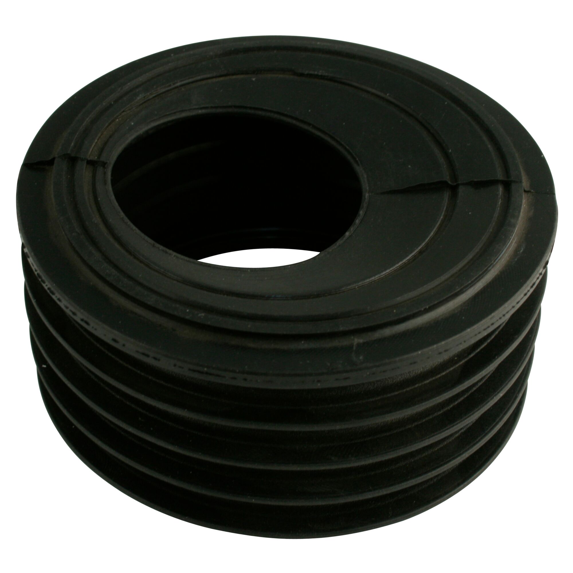 Schwarze Gummimanschette für Fallrohre