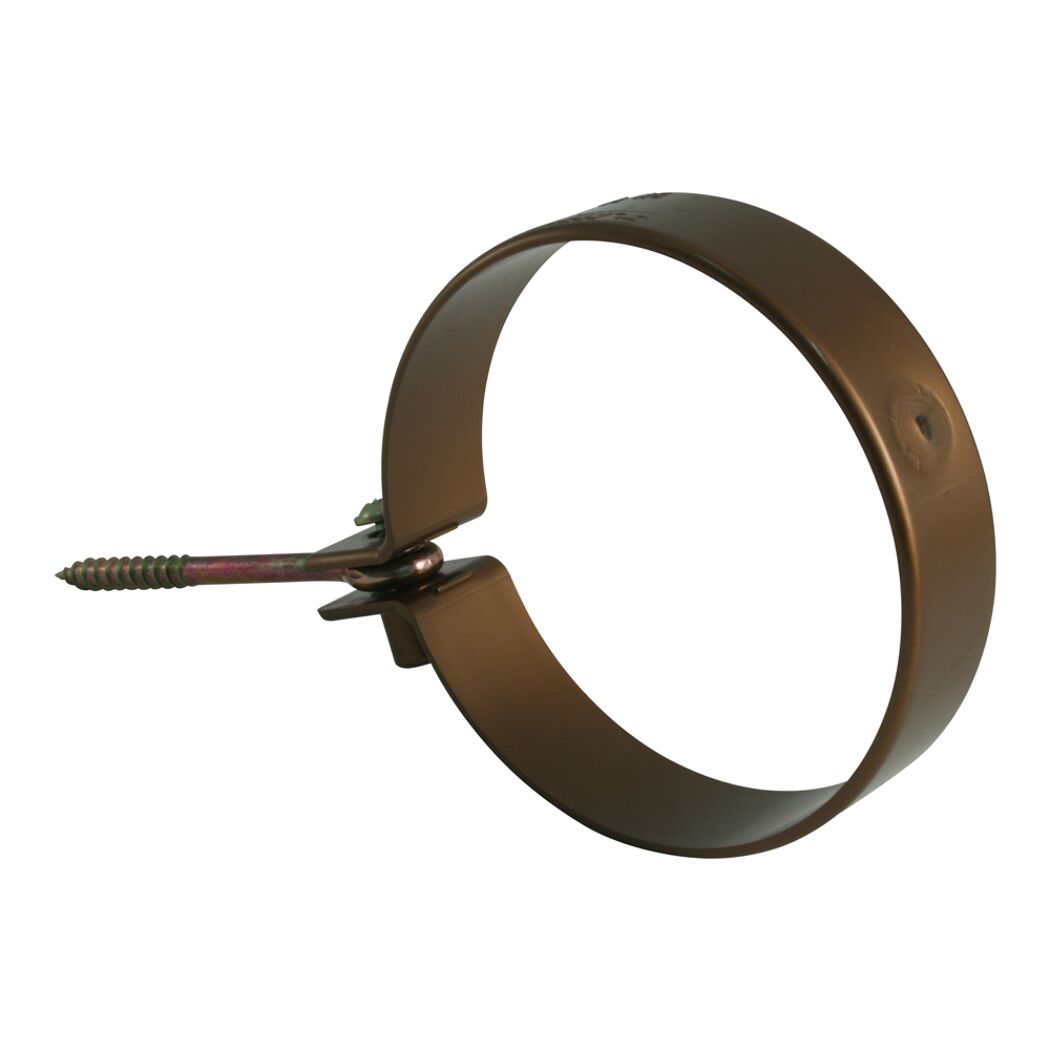 Kupferne Rohrschelle mit Ringschraube
